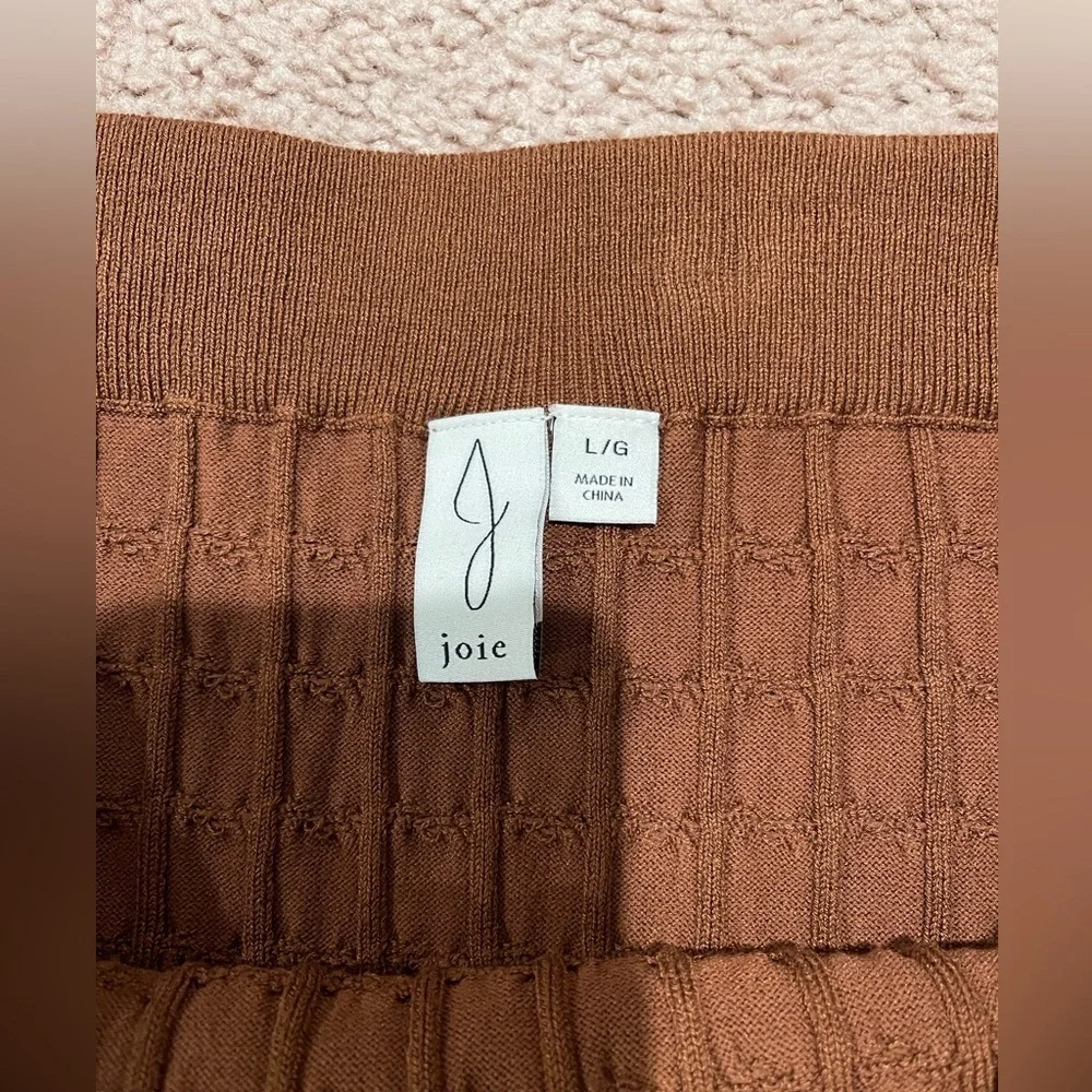 JOIE Chic Brown Boho Ribbed Knit Tube Maxi Skirt